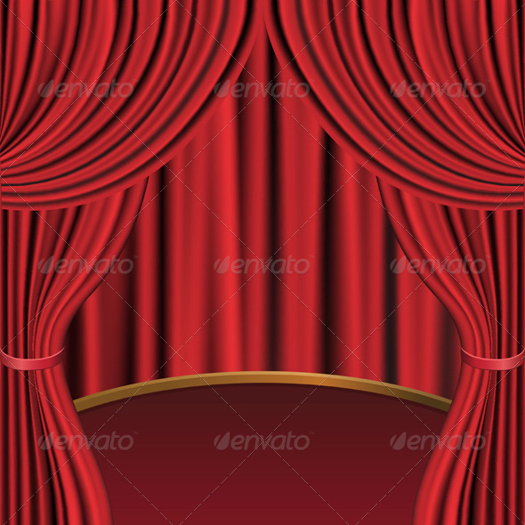 Animated Curtains Powerpoint Slides Free Download